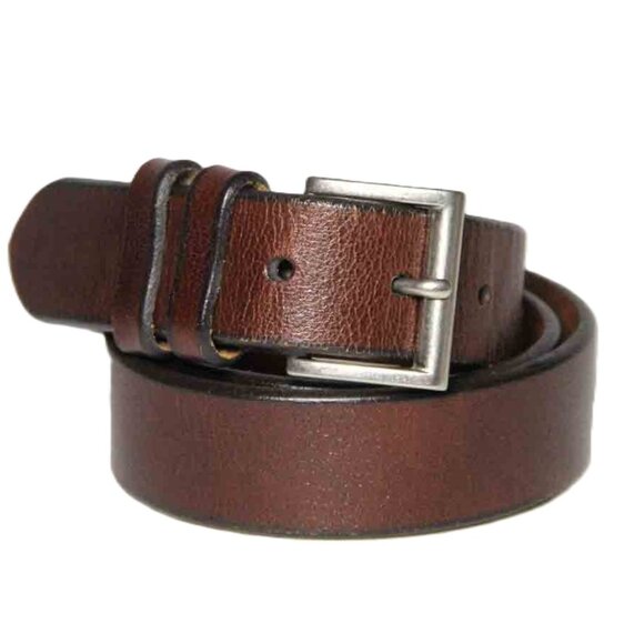 Vintage Structure Italian Leather Belt Brown Black Men's Size 34 - Picture 1 of 2